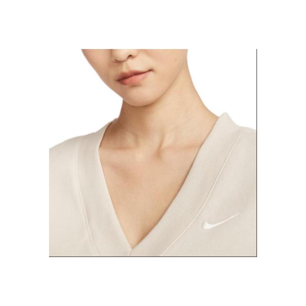 Nike Мягкий удобный однотонный топ-майка с V-образным вырезом, женские топы светло-дубово-коричневого цвета FV6317-104