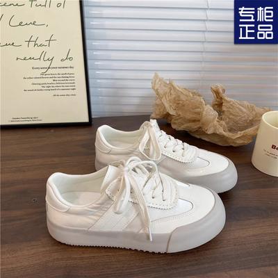 Весна и осень 2025 года новые немецкие тренировочные маленькие белые туфли женские на толстой подошве тонкие корейская версия легкие и универсальные ретро спортивные и лесу