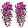 Faux Ipomoea Nil L Roth Flower Wall Decor With Plastic And Silk Material For Outdoor Indoor And Event Use