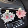 Автомобильный ароматизатор с зажимом-цветком, воздухораспределитель для автомобиля, ароматизатор с ароматом персика, аксессуары для украшения автомобиля, свежий воздух