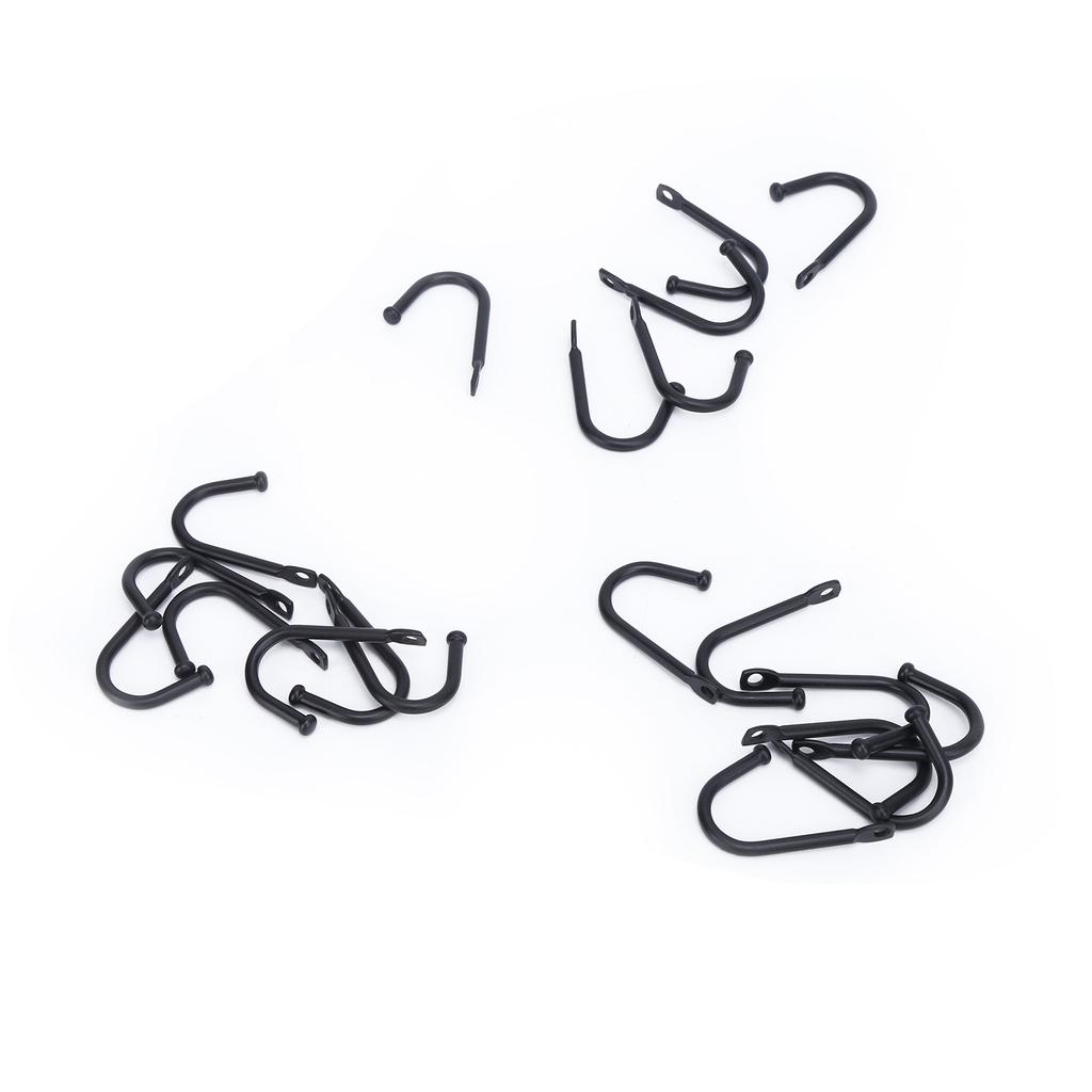 20 шт. настенных крючков, черный маленький крючок с одним отверстием для подвешивания ожерелий, пальто, ремней, сумок, ключей, чашек 