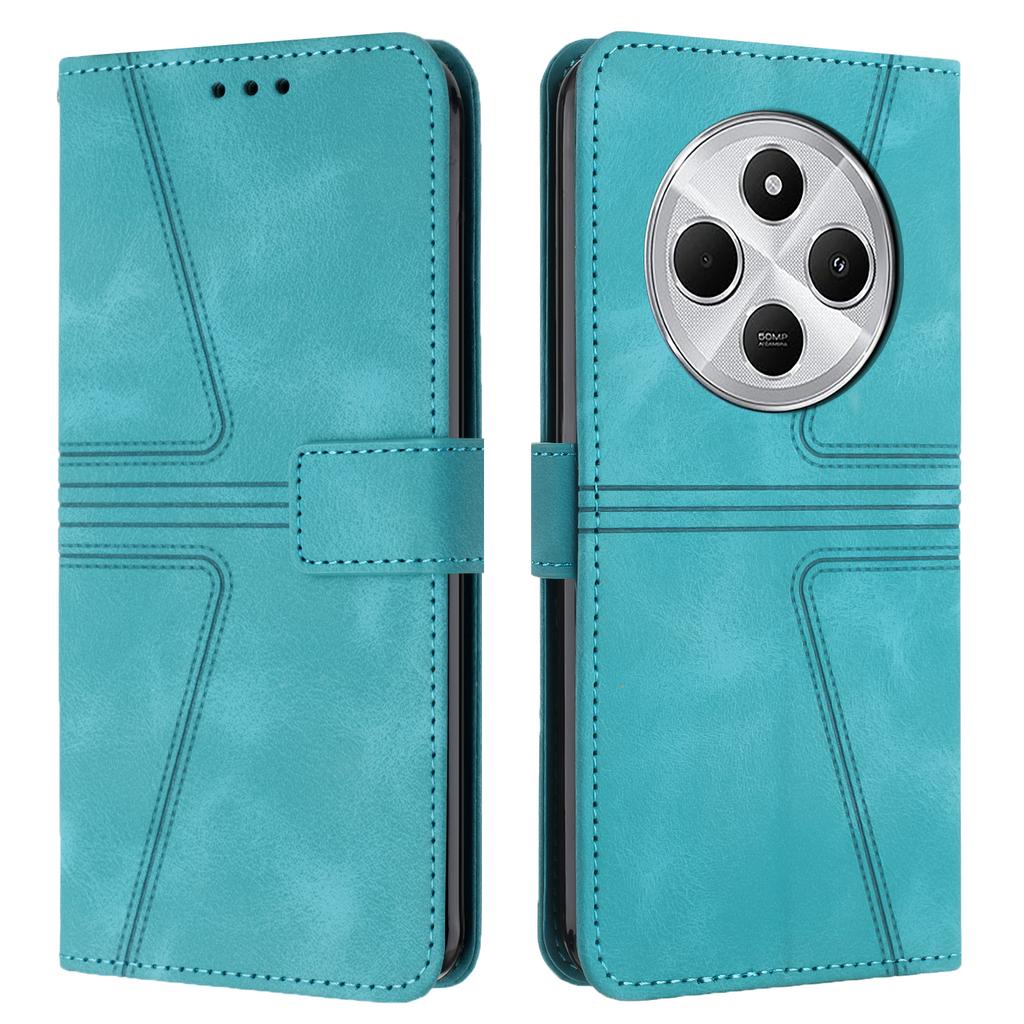For Xiaomi Poco C75 4G/Redmi 14R 5G/14C 4G Case Triangle Imprinted Anti-Scratch Phone Wallet Cover