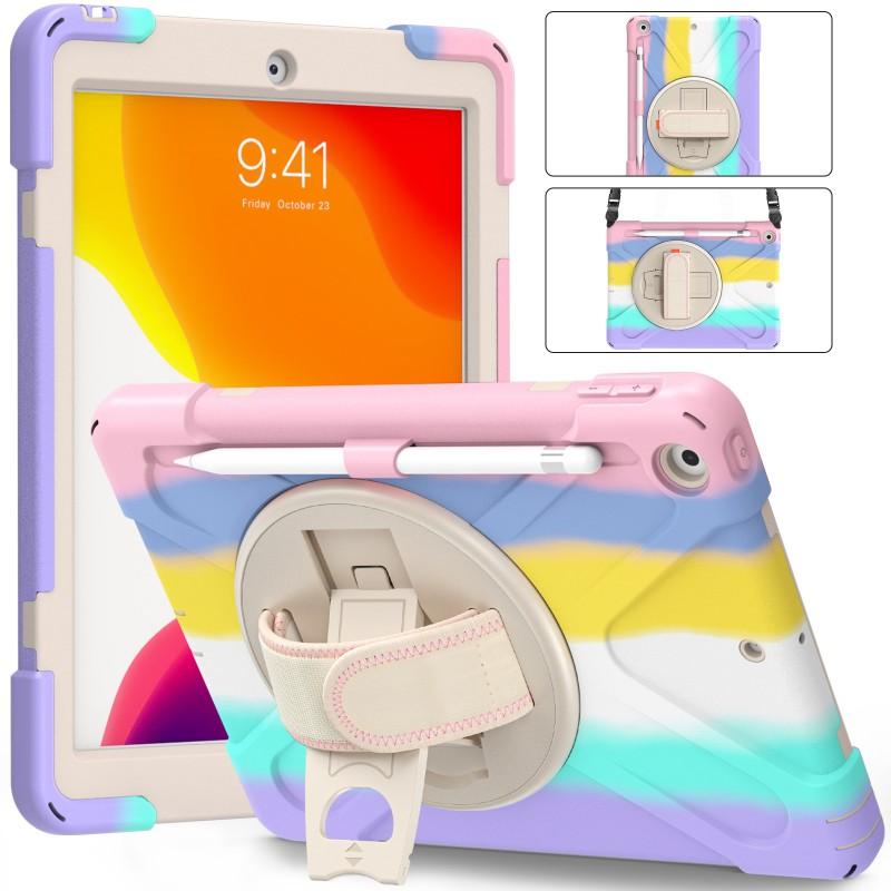 Silicone IPad 10.2 Case With Stand 7th 8th Generation - Vibrant Pink Color