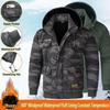 Men's Winter Jacket Fluff Lining Outdoor Thick Puffer Jackets for Men Warm Coat Ski Climbing Windbreaker Detachable Hat