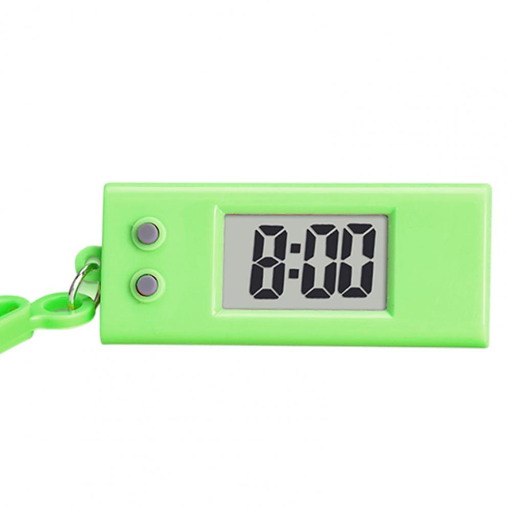 Student Electronic Clock Silent LCD Digital Display Triangle Desktop Clock Keychain for Exam Table Time Display Hanging Keychain