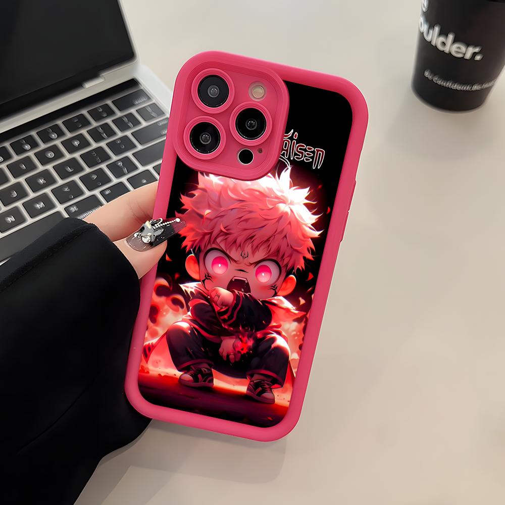 Чехол для мобильного телефона Jujutsu Kaisen Сукуна для iPhone 17 16 15 14 13 12 11 Air Pro Max Plus Утолщенный ТПУ Цветной Чехол Чехол Красивый