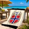 Norwegian Football Crest Beach Towel, Quick-drying, Easy to Care for, Suitable for Both Fitness and Beach Vacations,Sports Essential