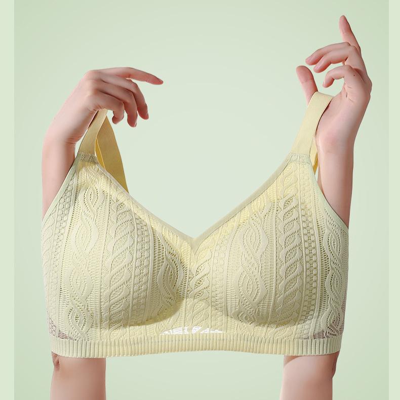 Sexy Lace Bra Seamless Plus Size Bra for Women No Steel Ring Breathable Adjustable Push Up Bra