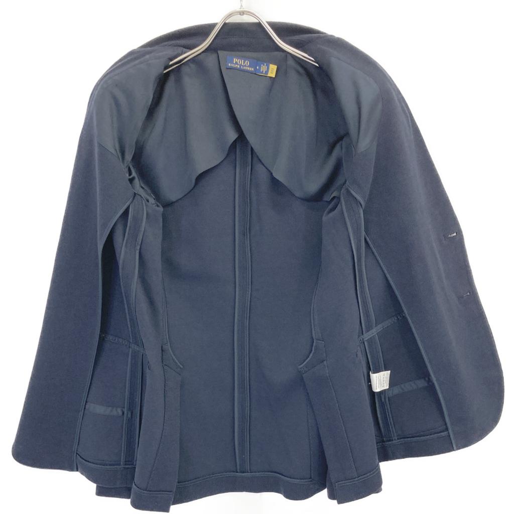 Polo Ralph Lauren Темно-синий пиджак приталенного кроя с вышитым логотипом и золотой пуговицей Пиджак 4 Темно-синий Б/У
