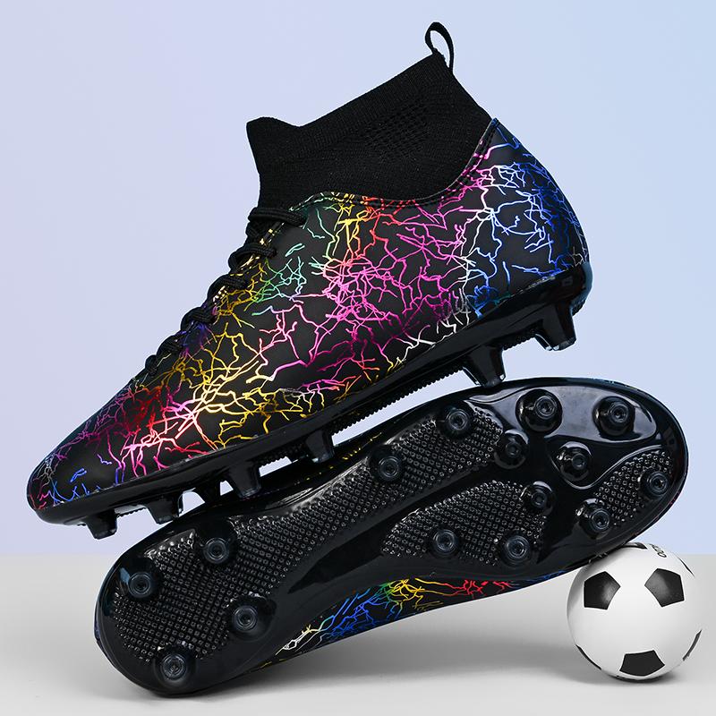 35-45 футбольные бутсы унисекс, студенческие футбольные бутсы большого размера, пластиковые бутсы с длинными ногтями AG, тренировочные футбольные бутсы с искусственным газоном