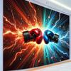 2D flat banner, 1pc boxing match, polyester photo background flag, party backdropDJH