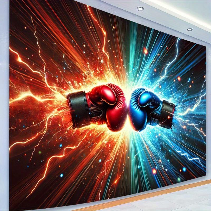 2D flat banner, 1pc boxing match, polyester photo background flag, party backdropDJH