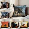 Горячая Крутая Игровая Наволочка T-Titanfall Противопылевая Наволочка Невидимая молния шелковистый короткий плюш Чехол на подушку для дивана