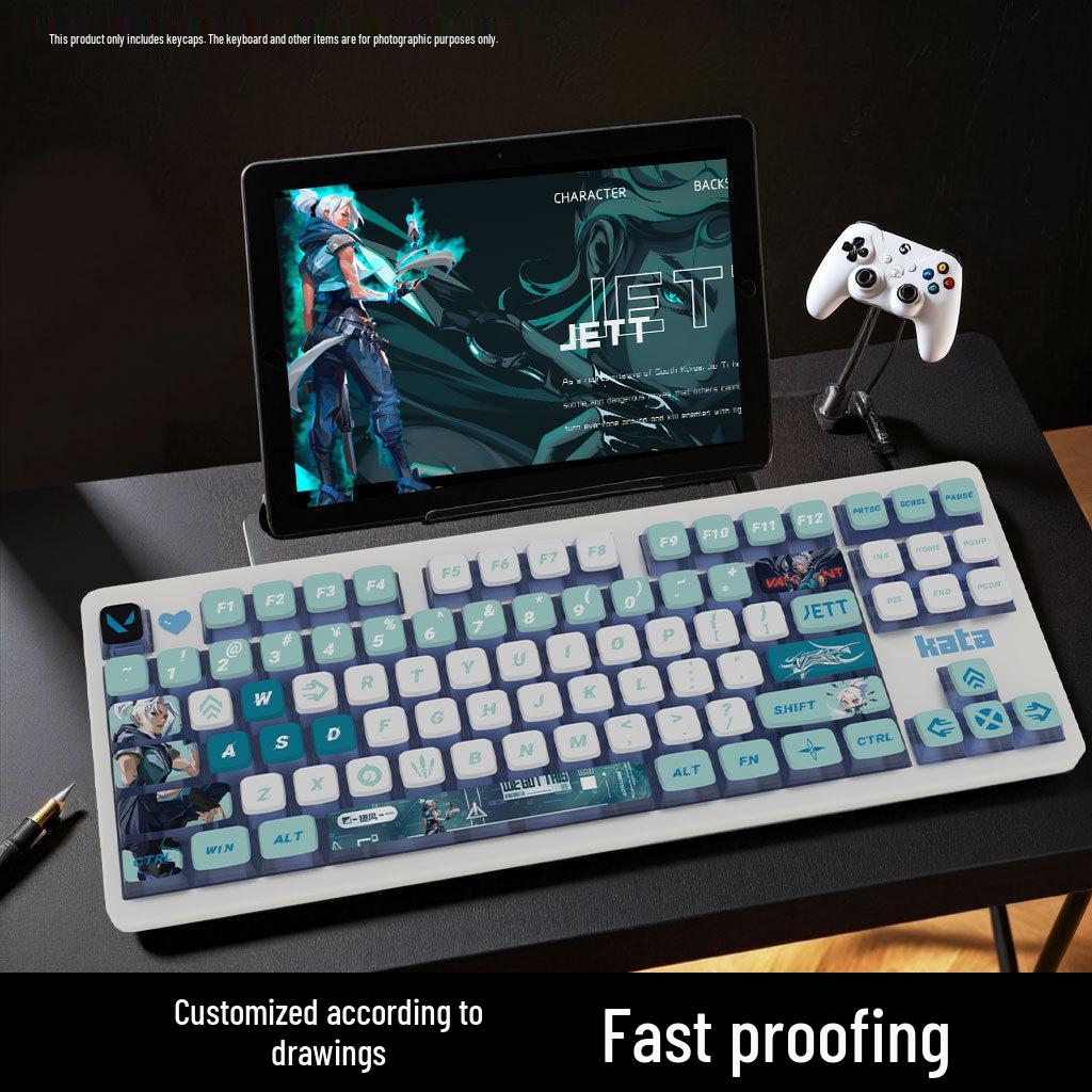 Jiefeng Профиль SA 125 клавиш PBT Сублимированные полупрозрачные колпачки для механических клавиатур