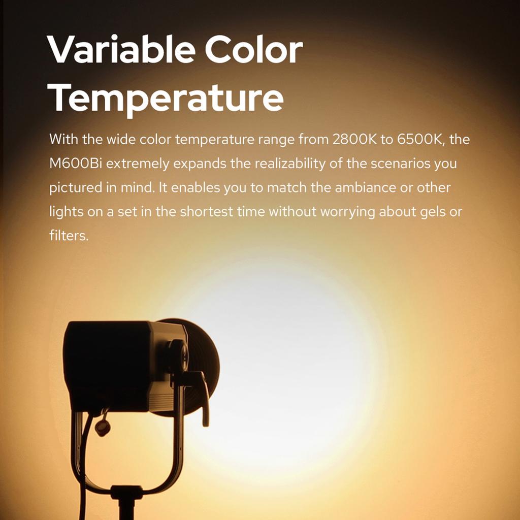 Godox M600Bi 750 Вт Студийный светодиодный светильник для видеосъемки, заполняющий свет для фотографий, 2800K6500K, регулируемая яркость, 21 освещение FX