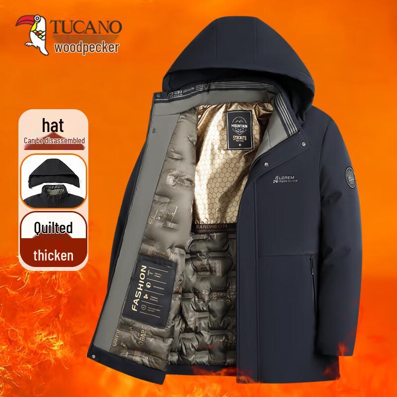 TUCANO Men's Winter Thickened Padded Hooded Jacket