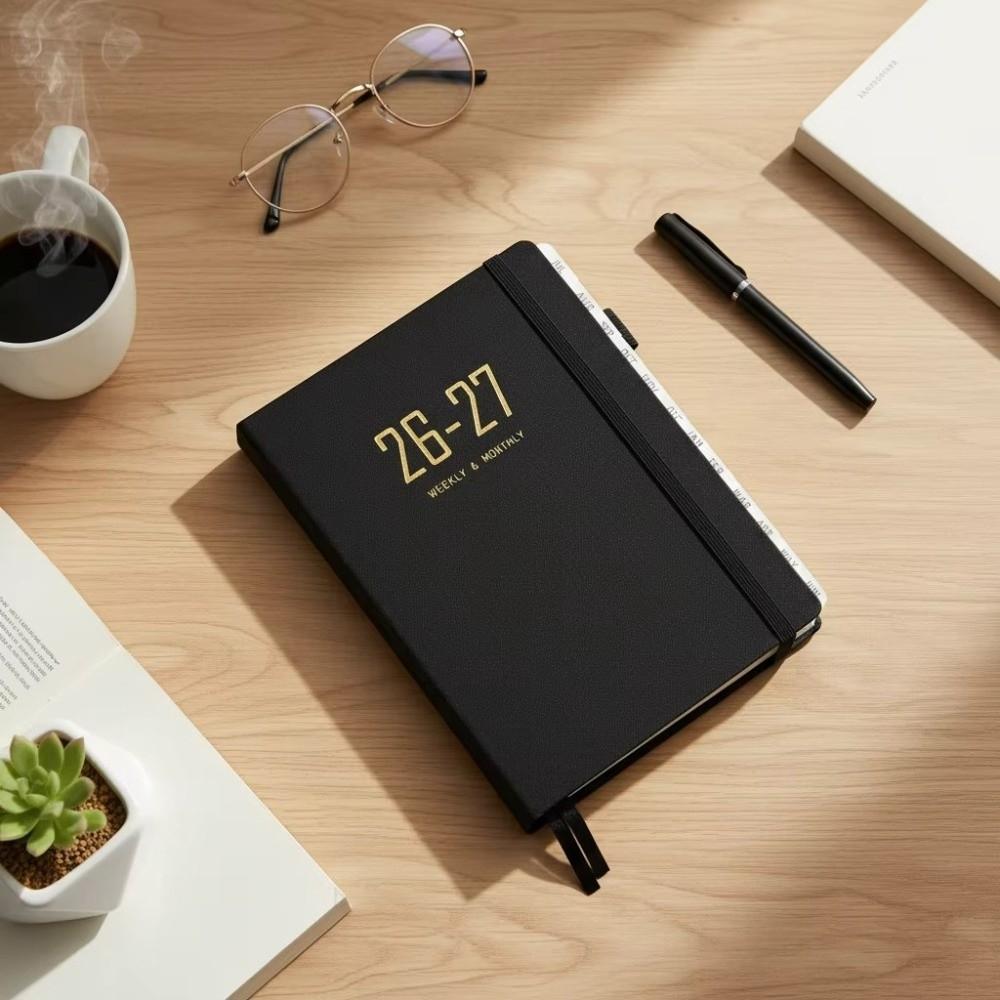 Daily Planning 2027 A5 Planner Notebook with Strap Daily Planner Fabric Notebook Office Stationery
