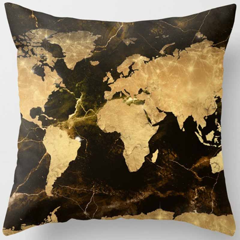 Черно-желтая квадратная наволочка, украшение для дома, чехол для автомобильного дивана 45 см * 45 см