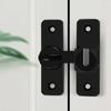 Punch-Free Hasp Latch Door Lock Black Cabinet Locks Kids Safety Lock Barn Door Sliding Door Anti-Pried Hook Lock Hardware