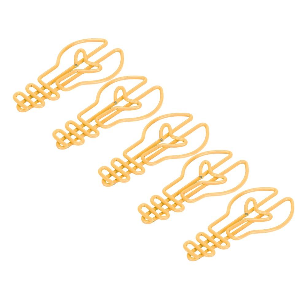 100pcs Bulb Shaped Cute Paper Clips Yellow/Pink Metallic Paper Clips Wedding Decoration