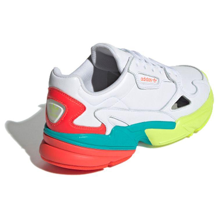 adidas Originals Falcon Сетка Кожа Удобные Нескользящие Износостойкие Низкие Кроссовки Папины Кроссовки Женские серые EH0319