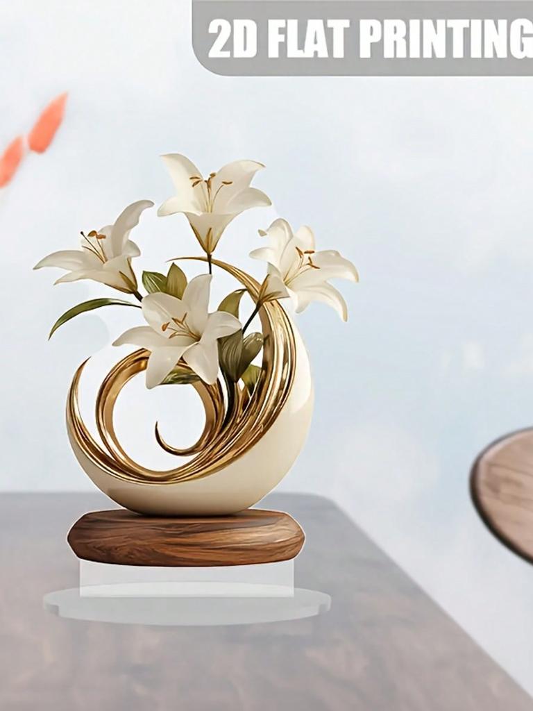 1 шт. Настольное цветочное украшение - Настольная табличка, Подходит для украшения гостиной, спальни, кабинета и офиса