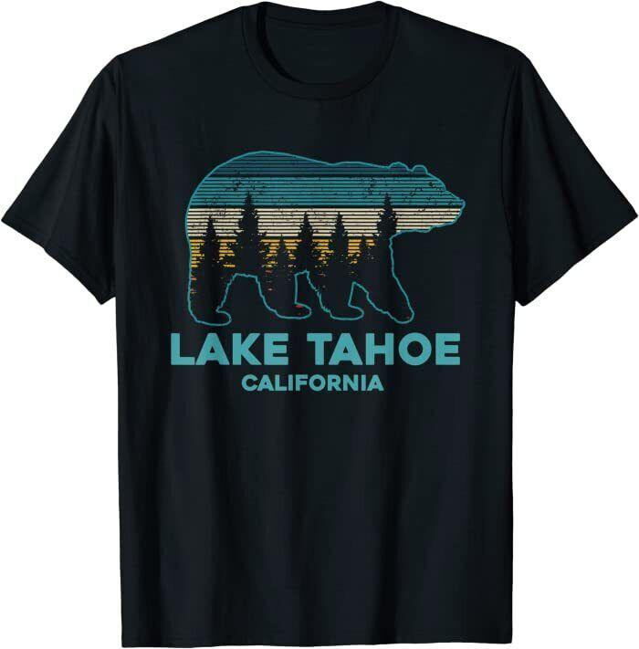 Футболка унисекс Lake Tahoe Vintage California Grizzly Bear