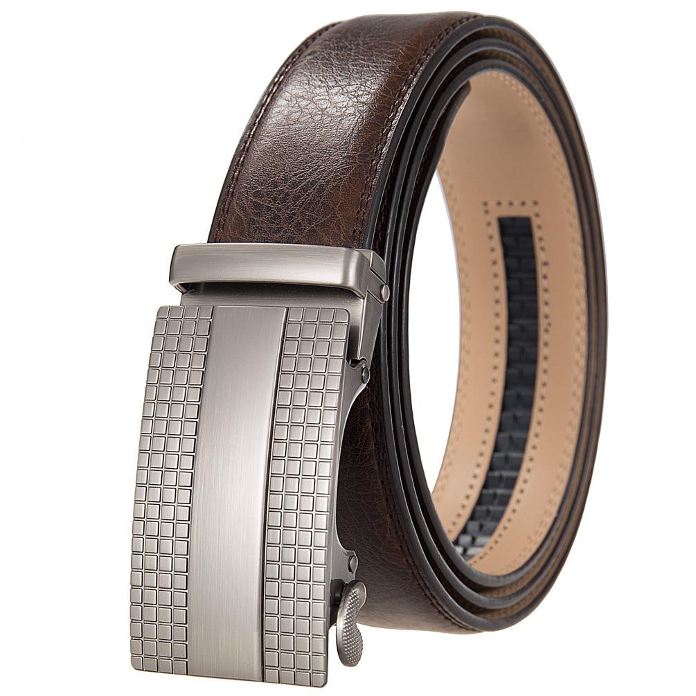1 шт. Модный деловой ремень, ремень для мужчин, двухслойный ремень, ремень с автоматической пряжкой Ly36-35653-1