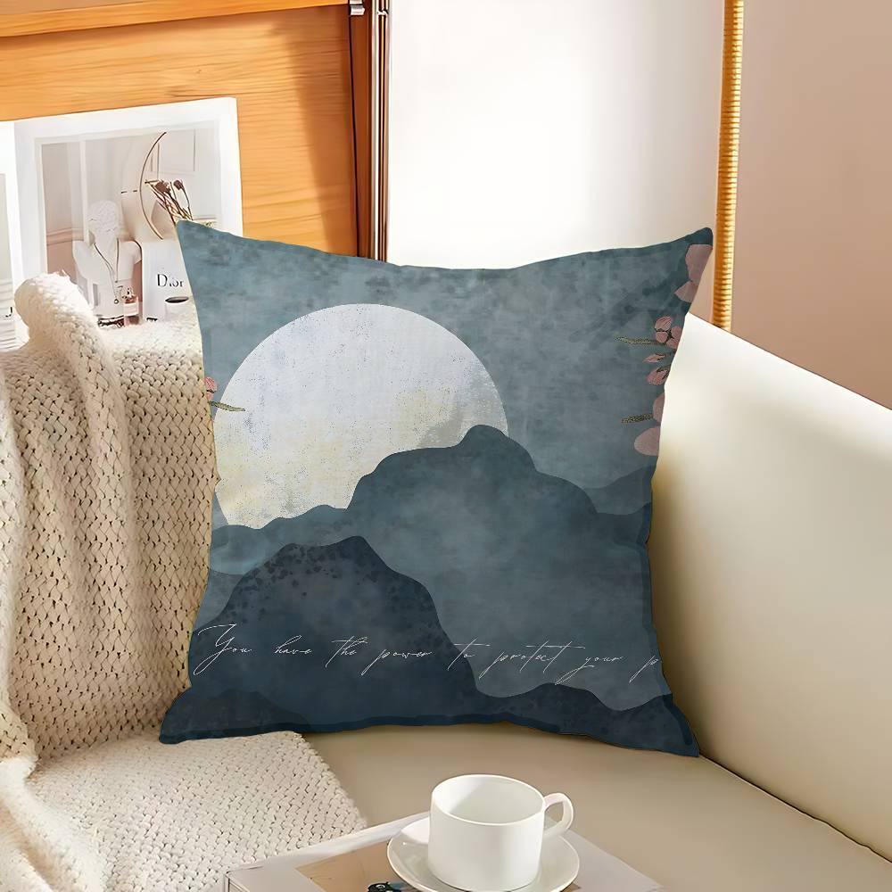 Aesthetic Moonlight Pattern Cushion Cover Car Throw Pillow Case For Sofa Car Christmas Gift 40X40Cm 45X45Cm