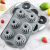 6-Cavity Silicone Wreath Mold Christmas Baking Mold for Cupcakes Soap Chocolates Flexible DIY Craft & Holiday Treats Mold