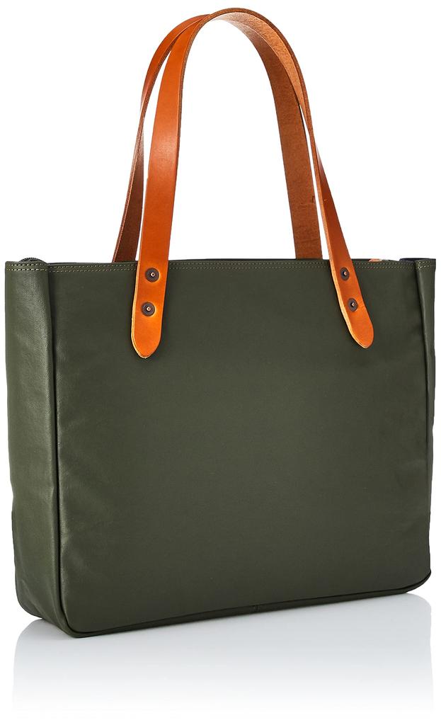 Горизонтальная сумка-тоут с верхней молнией Toyooka Bag Original Fabric Canvas PVC Tochigi Leather COMMUTE Khaki [Vermouth]