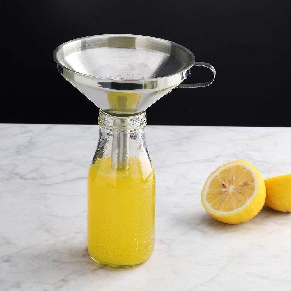 Detachable Strainer Kitchen Funnels Anti-slip Handle Funnel for Filling Small Bottles Oil