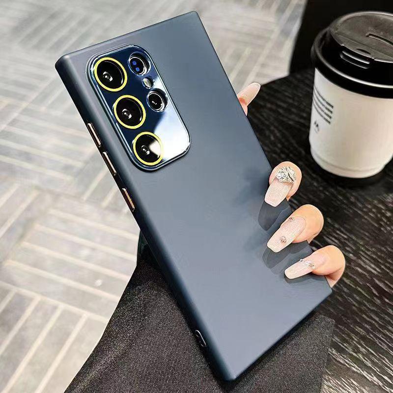 Подходит для Samsung S25 Ultra Чехол для мобильного телефона с ощущением кожи S24 Кристальная пленка для объектива A16 Жидкий S23 Силиконовый мягкий чехол A55