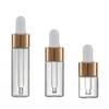 1pcs Mini Dropper Bottles Glass Empty Essential Oil Aromatherapy Bottles Rose Gold Cap Pipettes Bottles 5ml 10ml 15ml