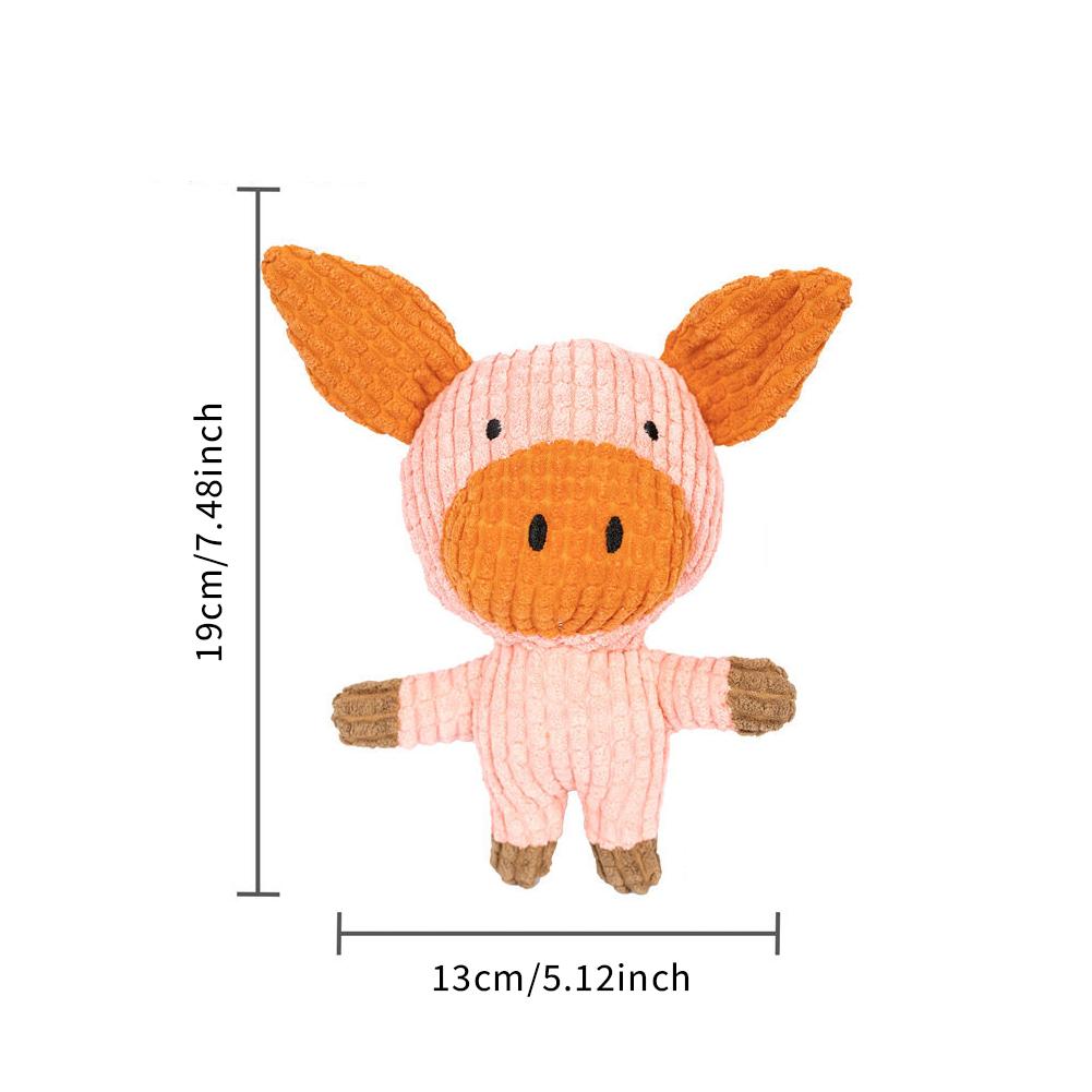 Игрушки-пищалки для домашних собак, в форме животных, плюшевые игрушки-пищалки для жевания для маленьких, средних и больших собак