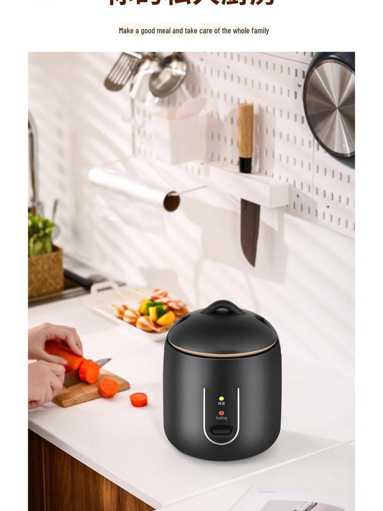 Компактная рисоварка с антипригарным покрытием для общежитий — маломощный, многофункциональный подарок