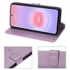 Coque pour Samsung Galaxy A37 5G, Protection Anti-Rayures Antichoc Synthécuir Motif Papillon Violet