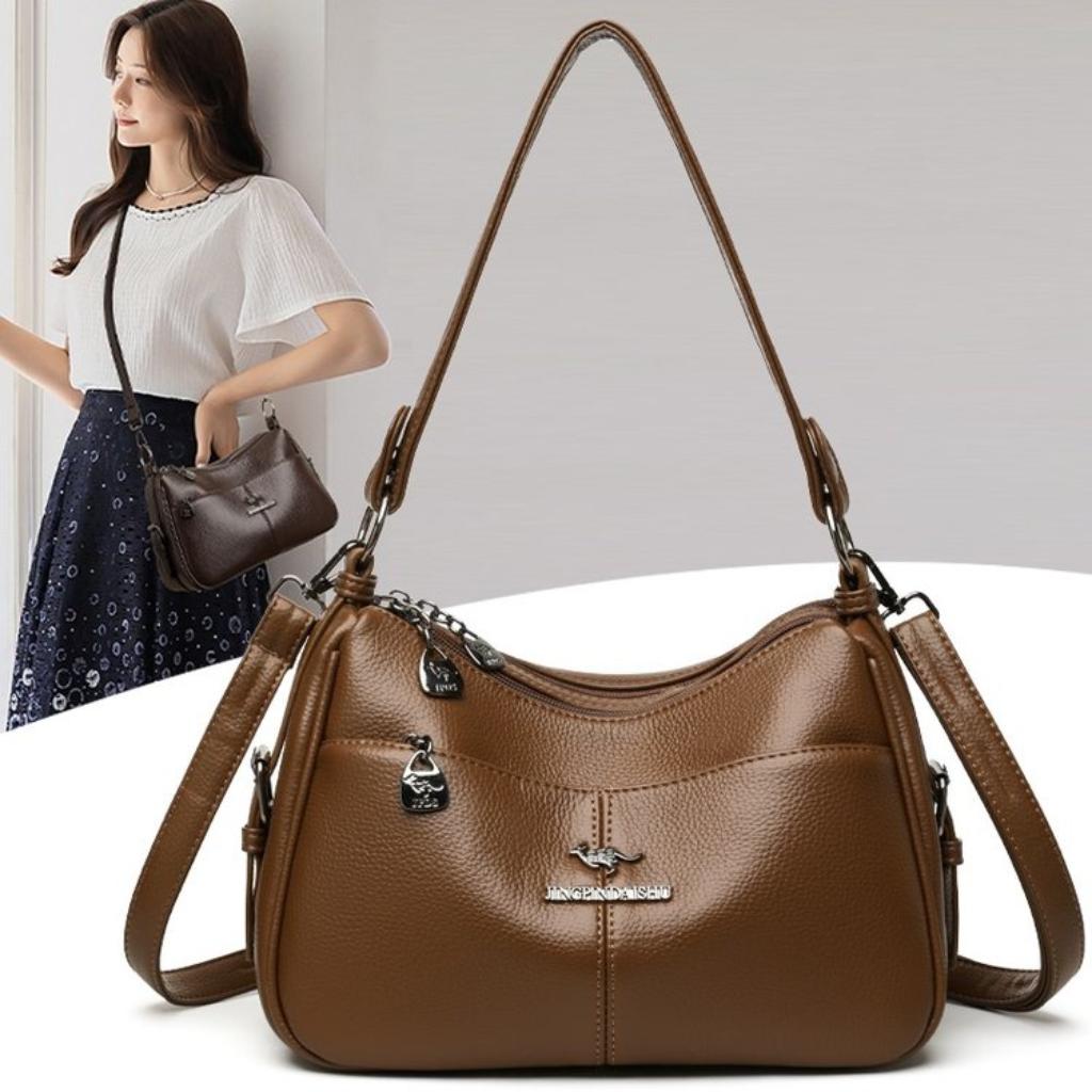 Shoulder Crossbody Handbag Women Faux leather Multi Compartment Daily Commute