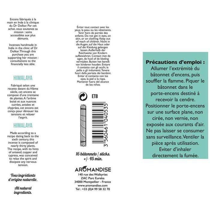 Encens - Les Encens Du Monde - Himalaya - Relaxant - Plantes - Bois