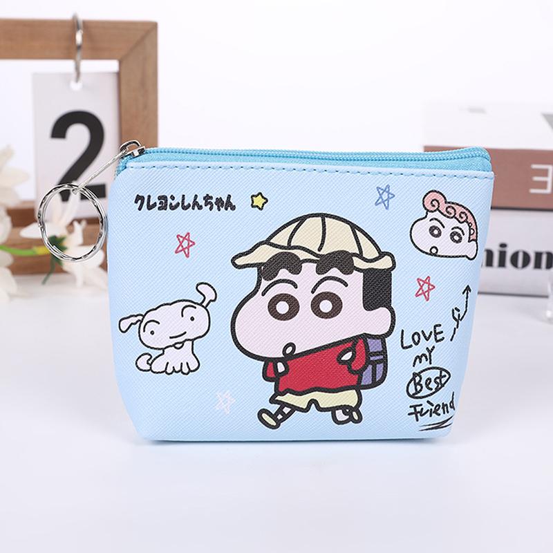 Кошелек для монет Crayon Shinchan Милый Аниме Студенческий Кошелек Мультяшный Дорожный Кошелек Брелок Ключ Зарядка Сумка для хранения Подарок