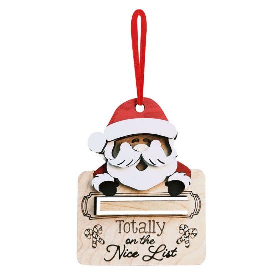 Деревянный рождественский зажим для денег, стиль Санта-Клауса, подвесной кошелек, создающий атмосферу, украшение кошелька на праздничную тематику