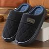 Men Winter Plus Velvet Cotton Slippers Casual Warm Thick Soled Large Size Anti Slip Indoor Shoes 38-47