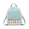 Fashion Girls Small Backpack Ladies Handbag Crossbody Bag Clash Colour Mobile Phone Bag PU Material Lattice Printing Version