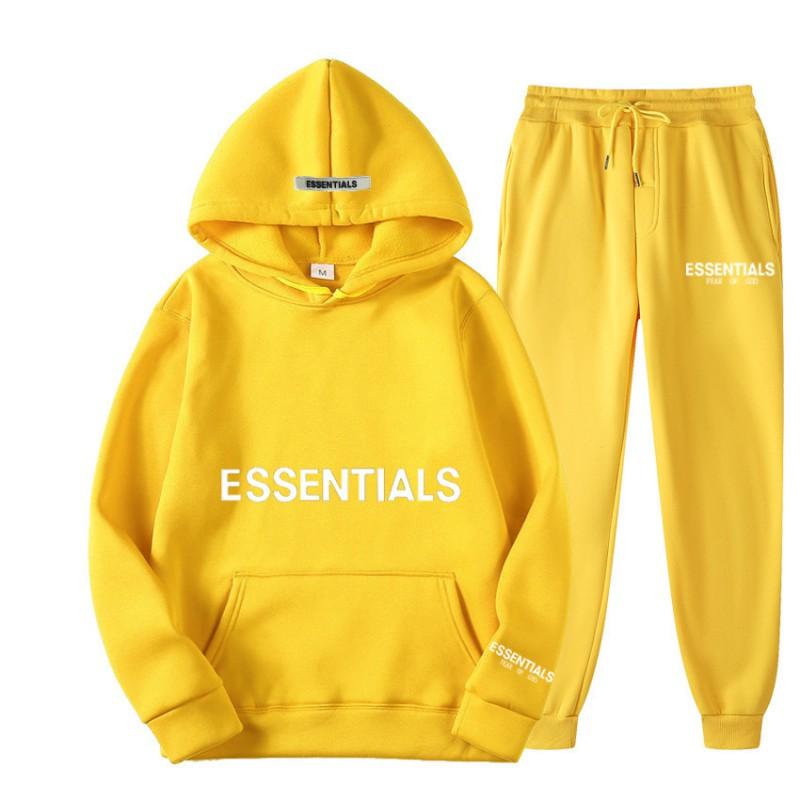 FEAR OF GOD ESSENTIALS Женский спортивный костюм Худи Брюки-джоггеры Подростковые Девочки Повседневный Хип-хоп Уличная одежда