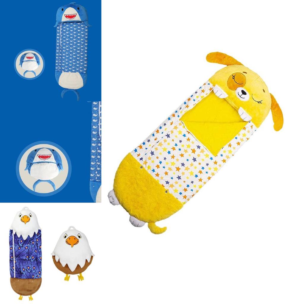 Веселый и уютный мультяшный детский спальный мешок с дизайном плюшевой подушки-животного для детей