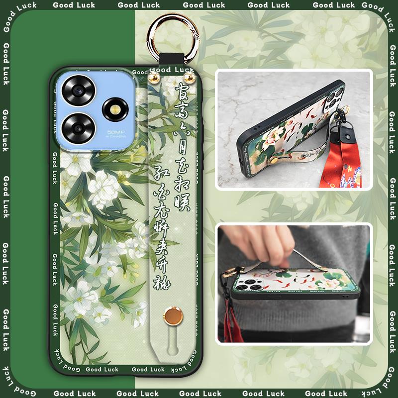 Грязеотталкивающий чехол-браслет для телефона ZTE Blade A73 4G/V50 Smart, водонепроницаемая защитная пыленепроницаемая задняя крышка со шнурком