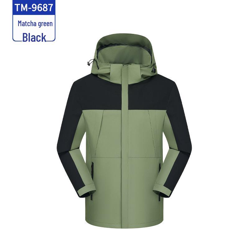 Autumn/Winter Thin Windbreaker with Detachable Hood and Custom Logo, Turn-Down Collar, Windproof Workwear Jacket