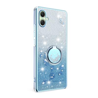 KADEM Чехол для Samsung Galaxy A07 с кольцом-подставкой из ТПУ, с цветами, градиентный блестящий