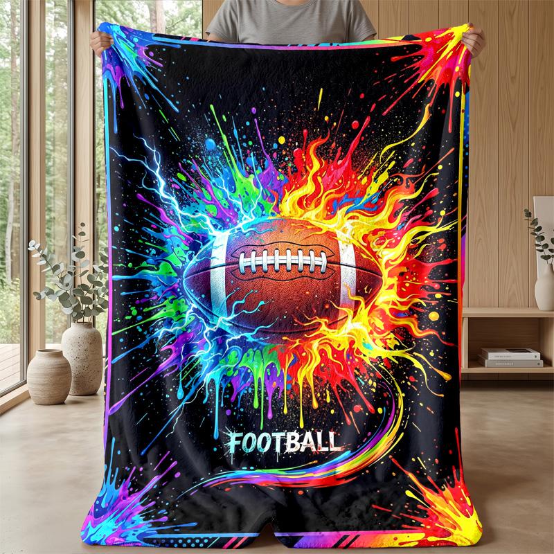 Electric Football Energy 7 Theme blanket Lightweight Warm Flannel Blanket Decorative Throw Blanket for Home Decoration