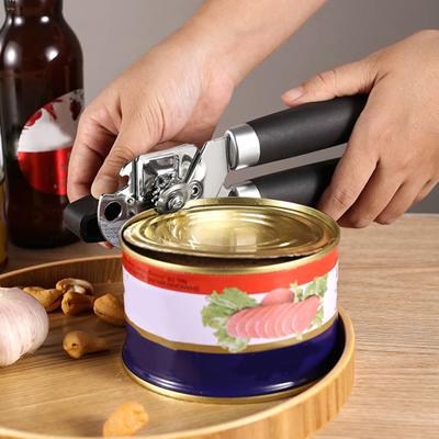 Открывалка для консервных банок, гладкая открывалка для пива из нержавеющей стали, поворотная ручка, нескользящая ручка, открывалка для крышки для домашнего кухонного бара